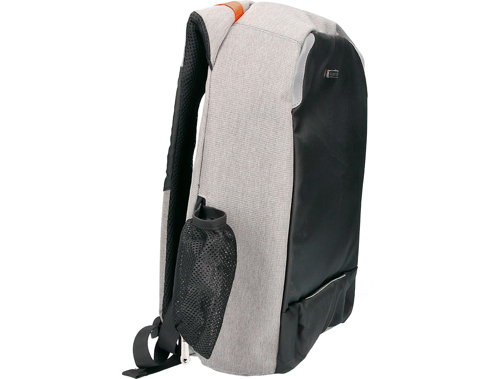 Q-CONNECT - Mochila para portatil 18\" negra / gris poliester impermeable 460x170x310 mm (Ref. KF17990)