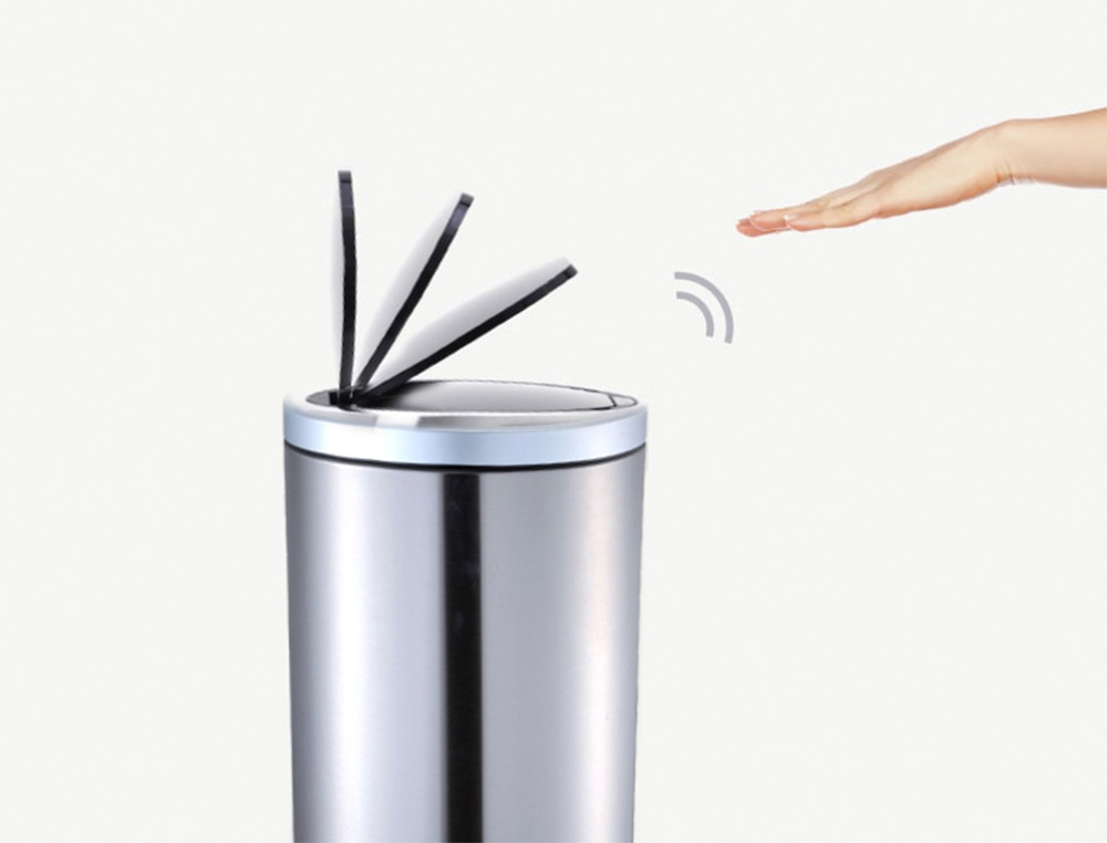 Q-CONNECT - Papelera metalica con sensor automatico capacidad 10 litros (Ref. KF11307)
