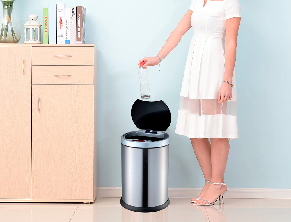 Q-CONNECT - Papelera metalica con sensor automatico capacidad 10 litros (Ref. KF11307)