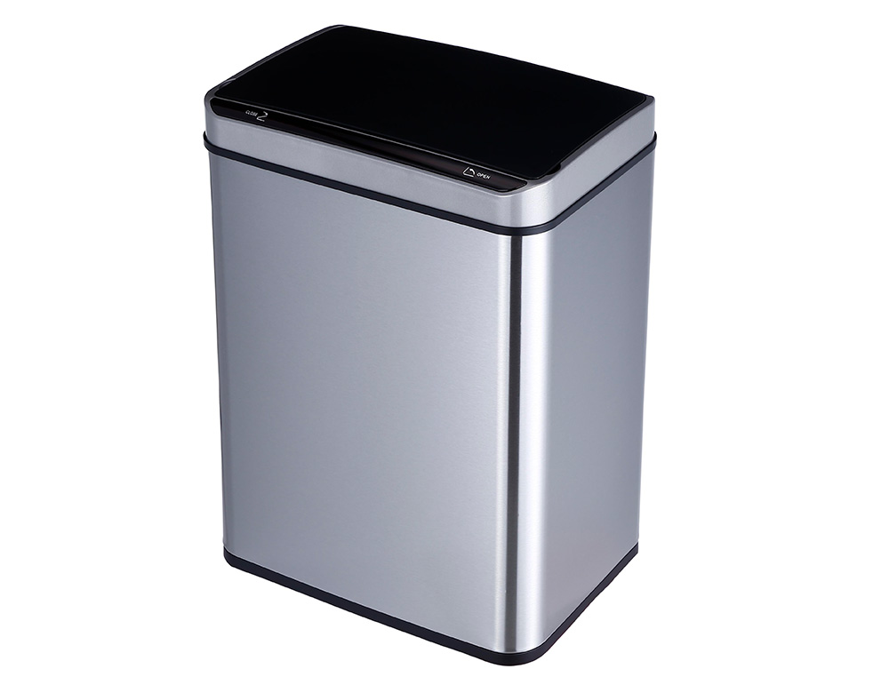 Q-CONNECT - Papelera metalica con sensor automatico capacidad 30 litros 500x240x330 mm (Ref. KF11308)