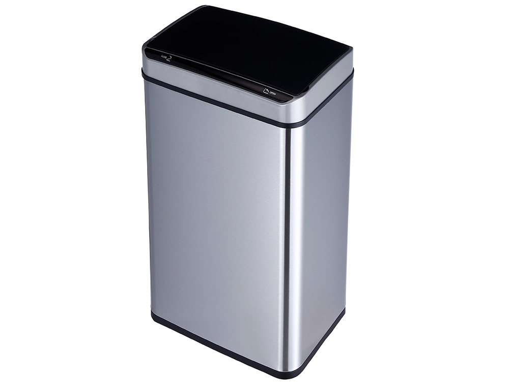 Q-CONNECT - Papelera metalica con sensor automatico capacidad 60 litros 630x270x400 mm (Ref. KF11309)