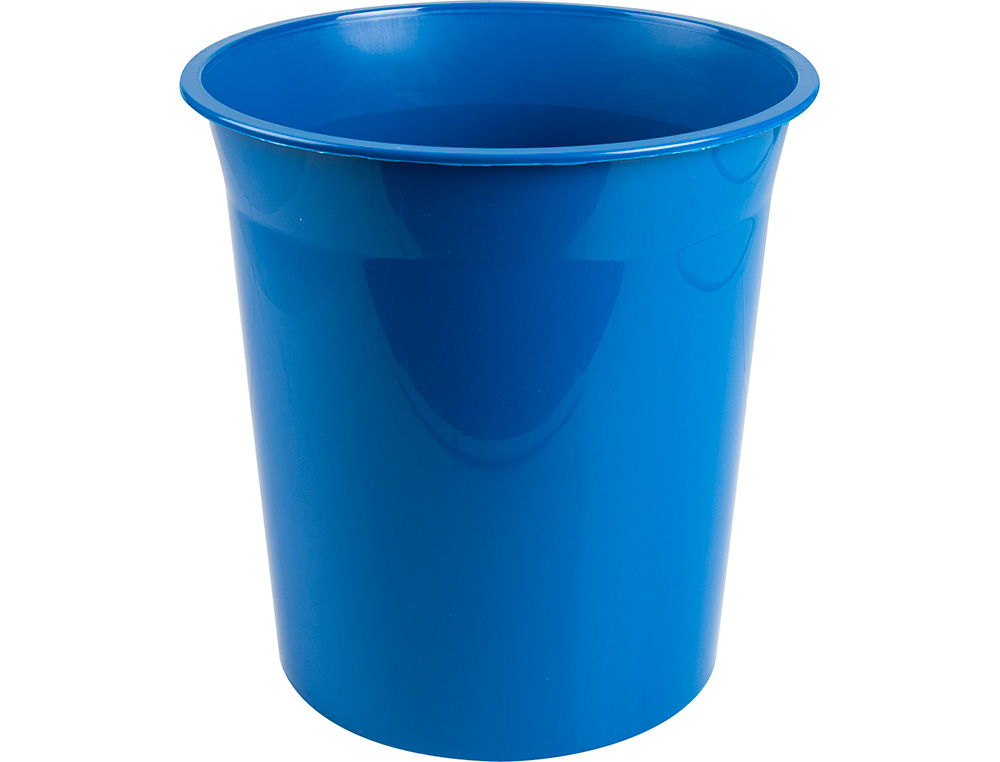 Q-CONNECT - Papelera plastico azul opaco 13 litros dim. 275x285mm (Ref. KF19032)