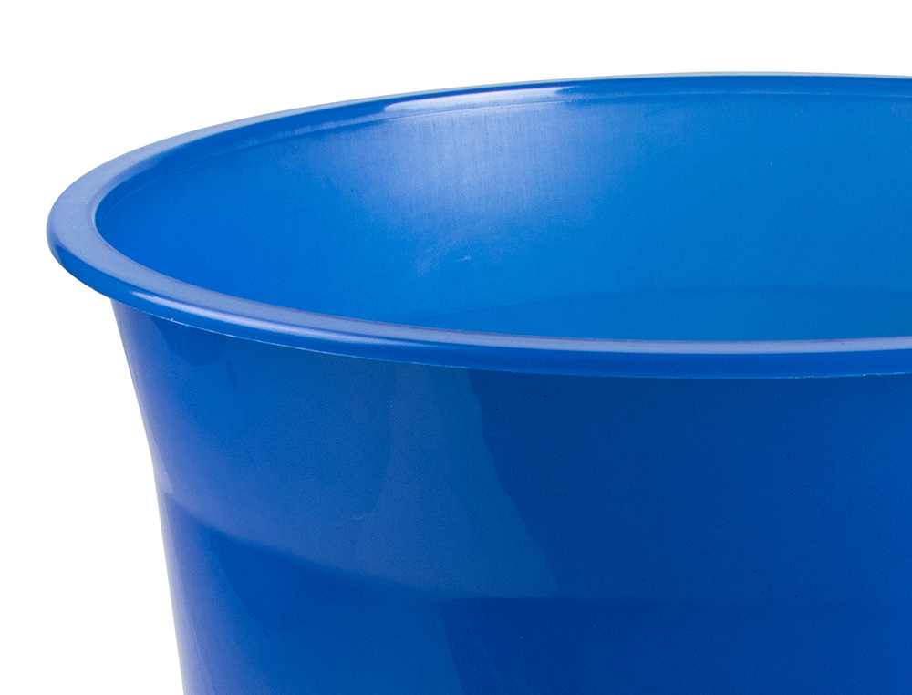 Q-CONNECT - Papelera plastico azul translucido 13 litros dim. 275x285 mm (Ref. KF19037)