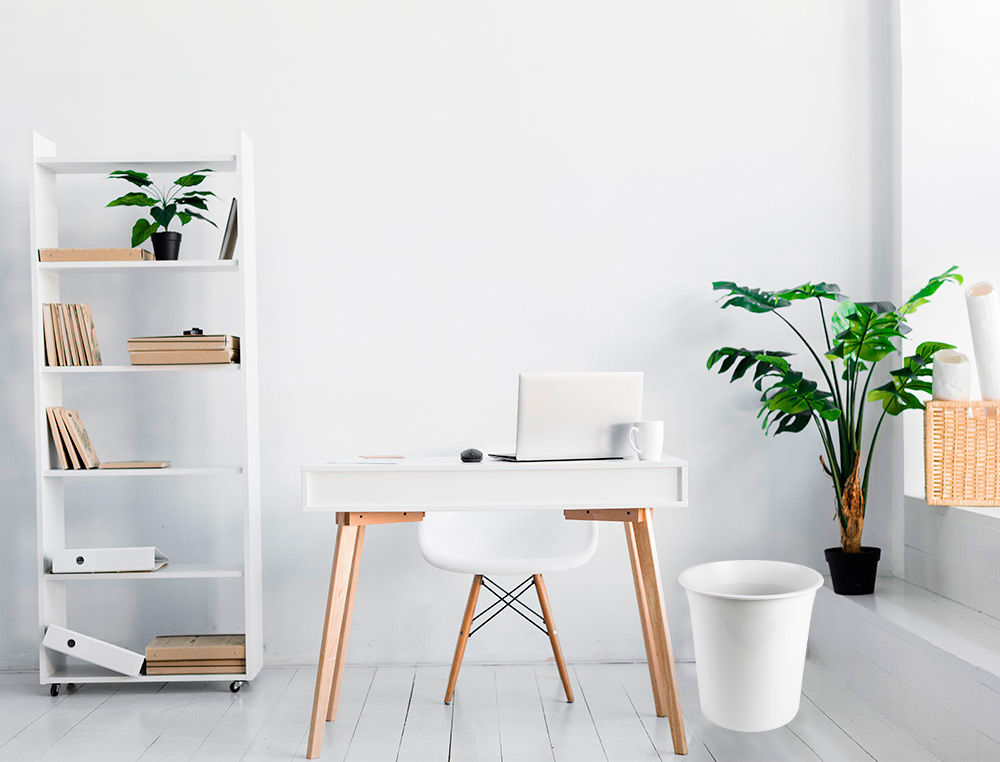 Q-CONNECT - Papelera plastico gris opaco 13 litros dim. 275x285mm (Ref. KF19033)