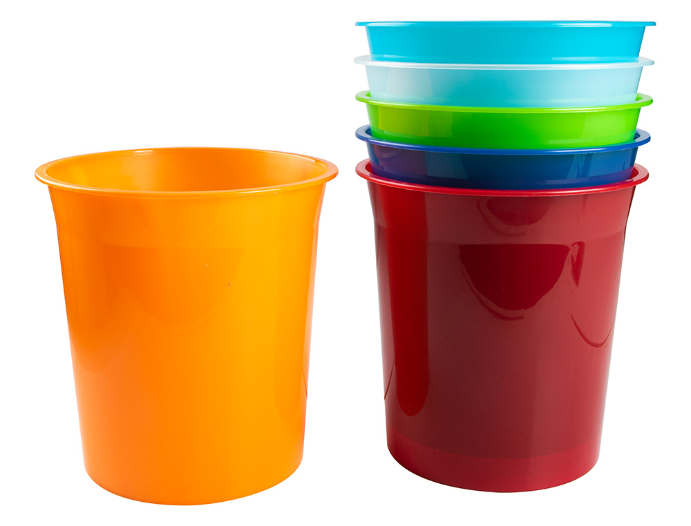 Q-CONNECT - Papelera plastico gris opaco 13 litros dim. 275x285mm (Ref. KF19033)