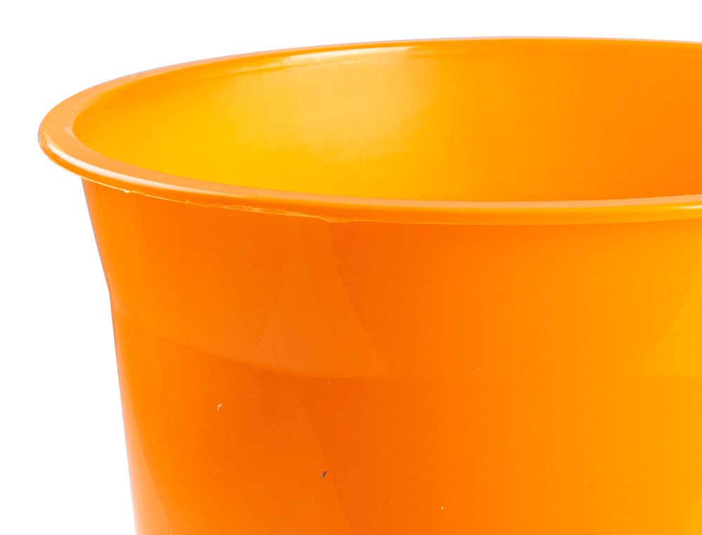 Q-CONNECT - Papelera plastico naranja translucido 13 litros dim. 275x285 mm (Ref. KF19040)