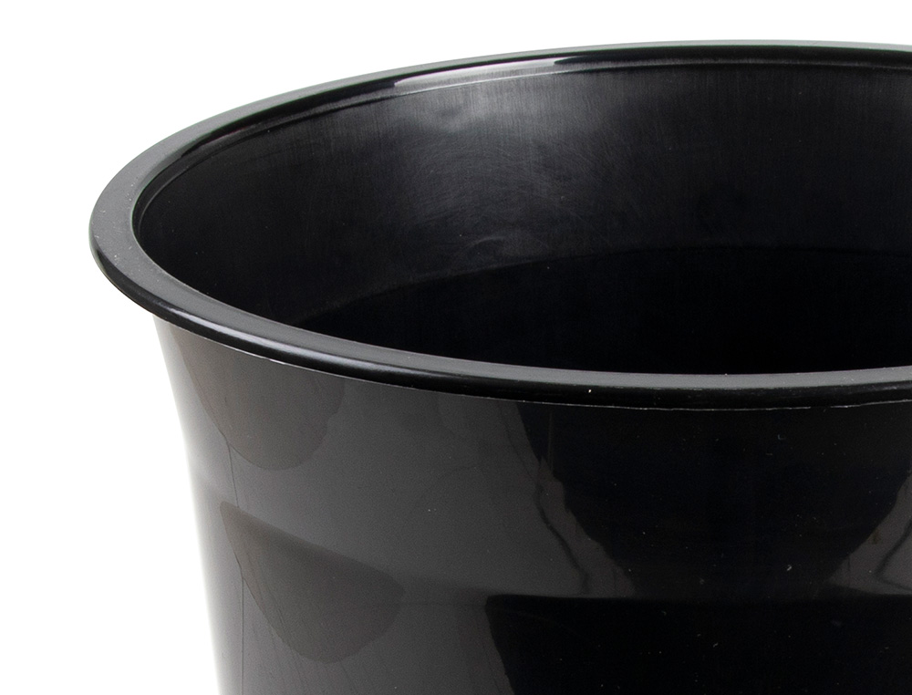 Q-CONNECT - Papelera plastico negro opaco 13 litros dim.275x285 mm (Ref. KF19034)