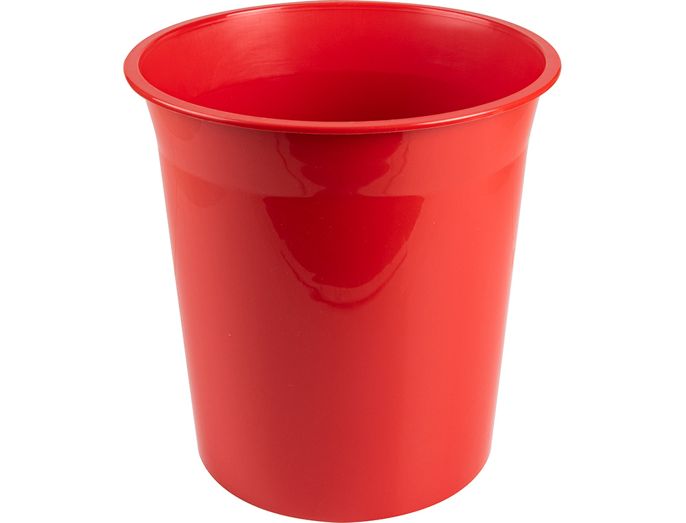 Q-CONNECT - Papelera plastico rojo opaco 13 litros (Ref. KF19035)