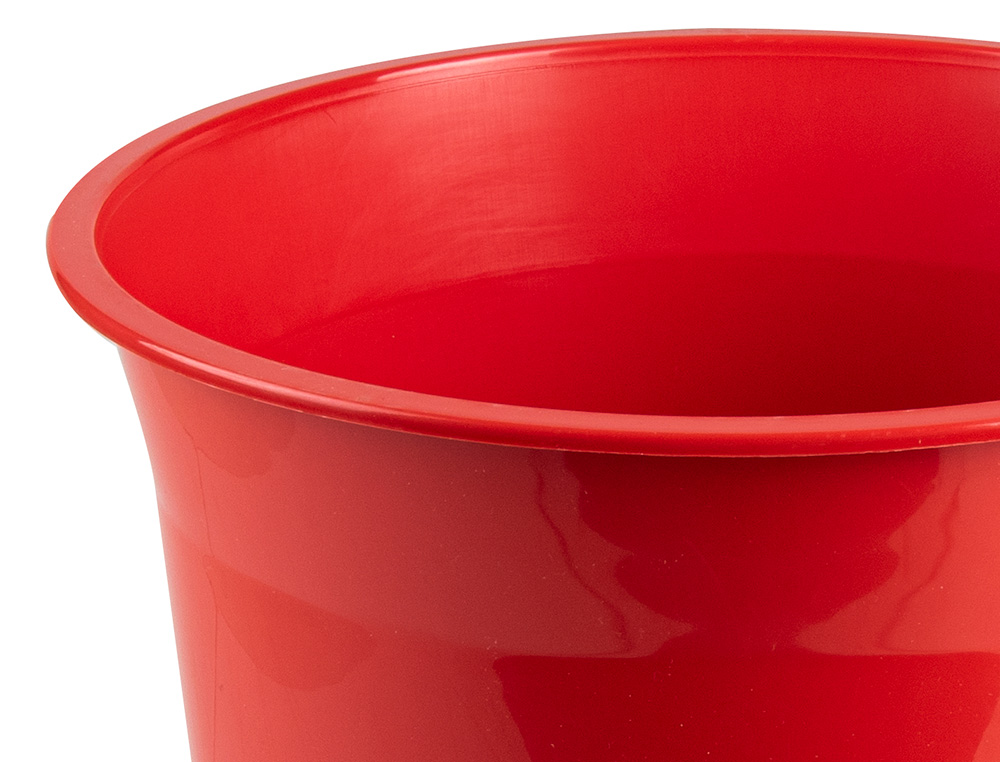 Q-CONNECT - Papelera plastico rojo opaco 13 litros (Ref. KF19035)