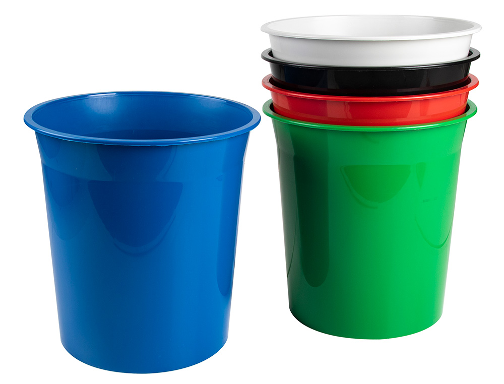 Q-CONNECT - Papelera plastico rojo opaco 13 litros (Ref. KF19035)