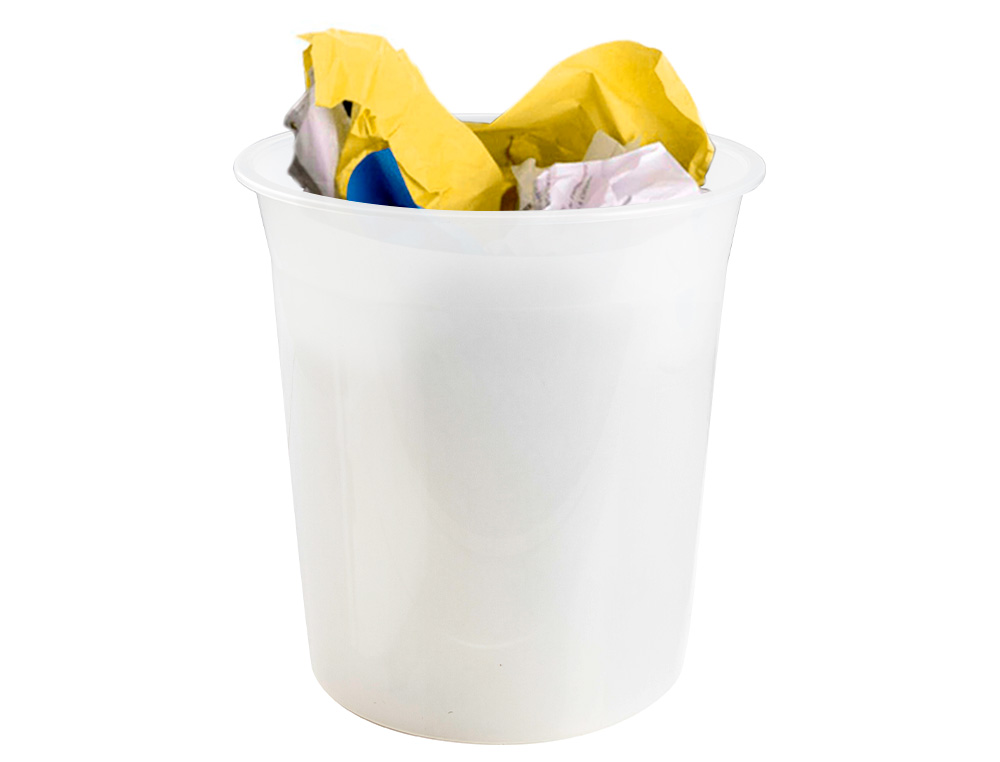 Q-CONNECT - Papelera plastico transparente 13 litros dim, 275x285 mm (Ref. KF19038)