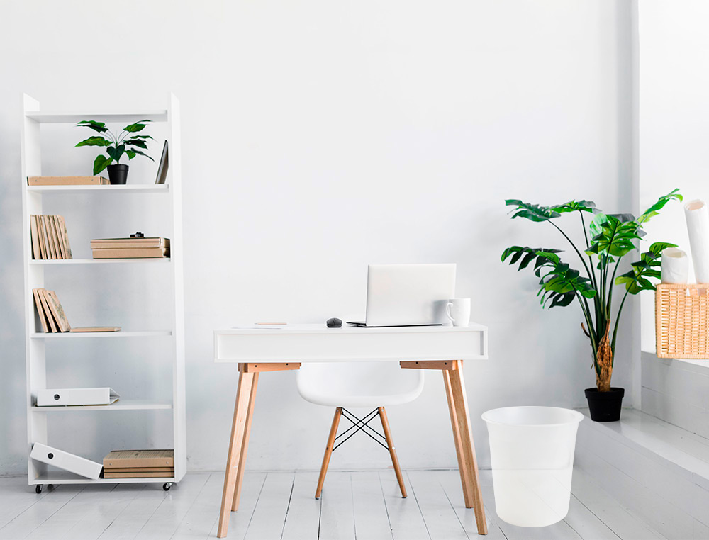 Q-CONNECT - Papelera plastico transparente 13 litros dim, 275x285 mm (Ref. KF19038)