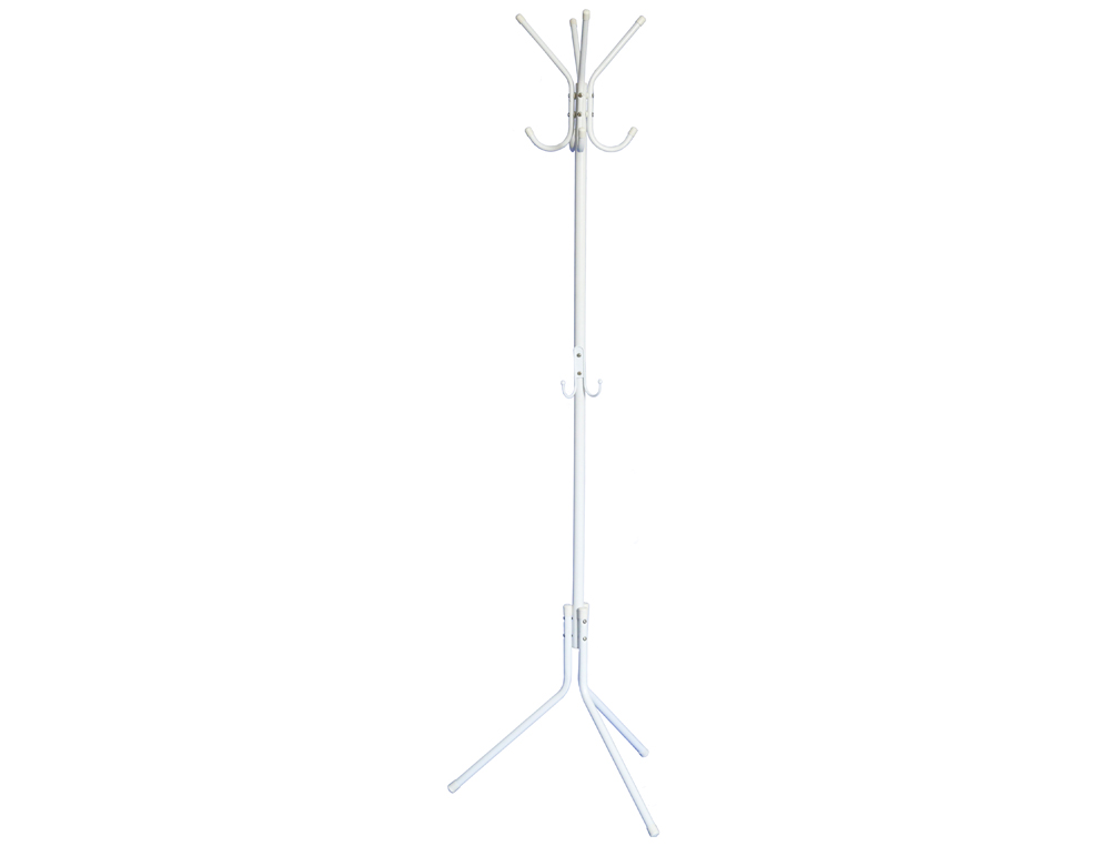 Q-CONNECT - Perchero metalico blanco 8 colgadores 173x51 cm (Ref. KF17117)