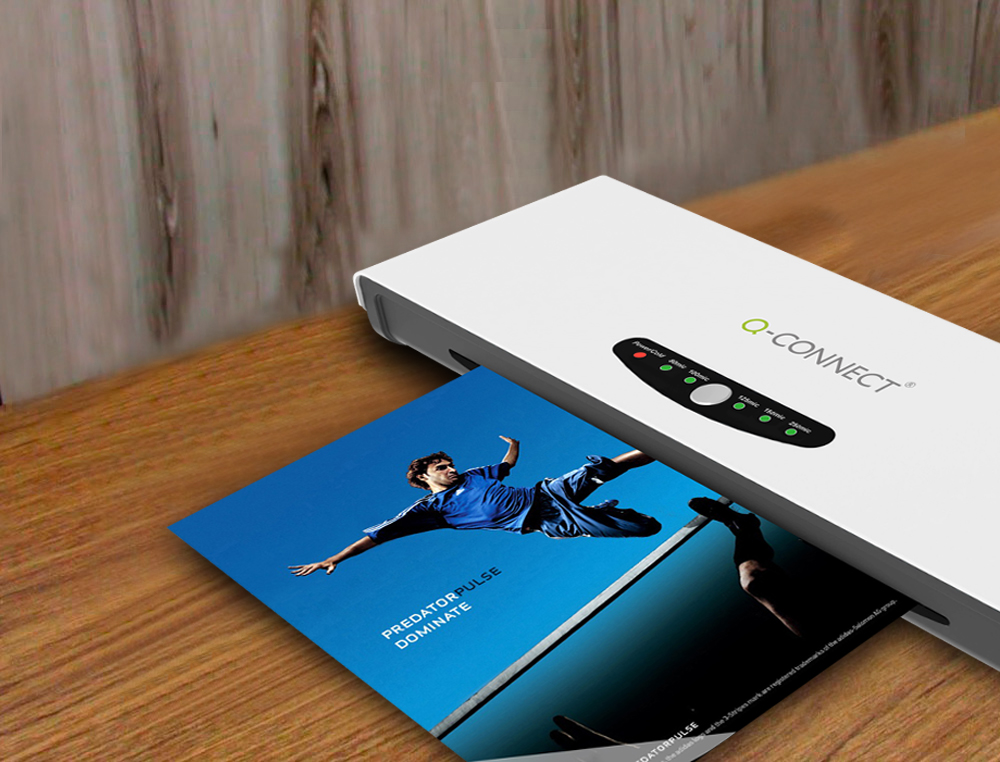 Q-CONNECT - Plastificadora din a3 alto rendimiento frio/ caliente cuatro rodillos hasta 250 micras (Ref. KF16915)