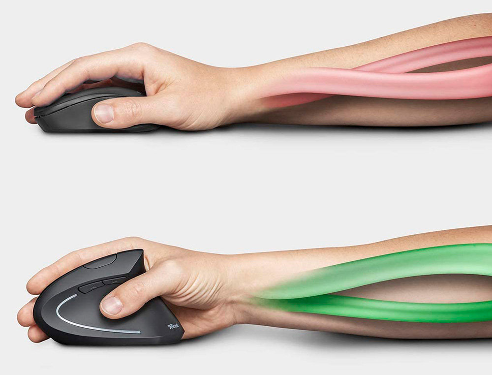 Q-CONNECT - Raton optico inalambrico ergonomico vertical pilas aaa negro (Ref. KF10714)