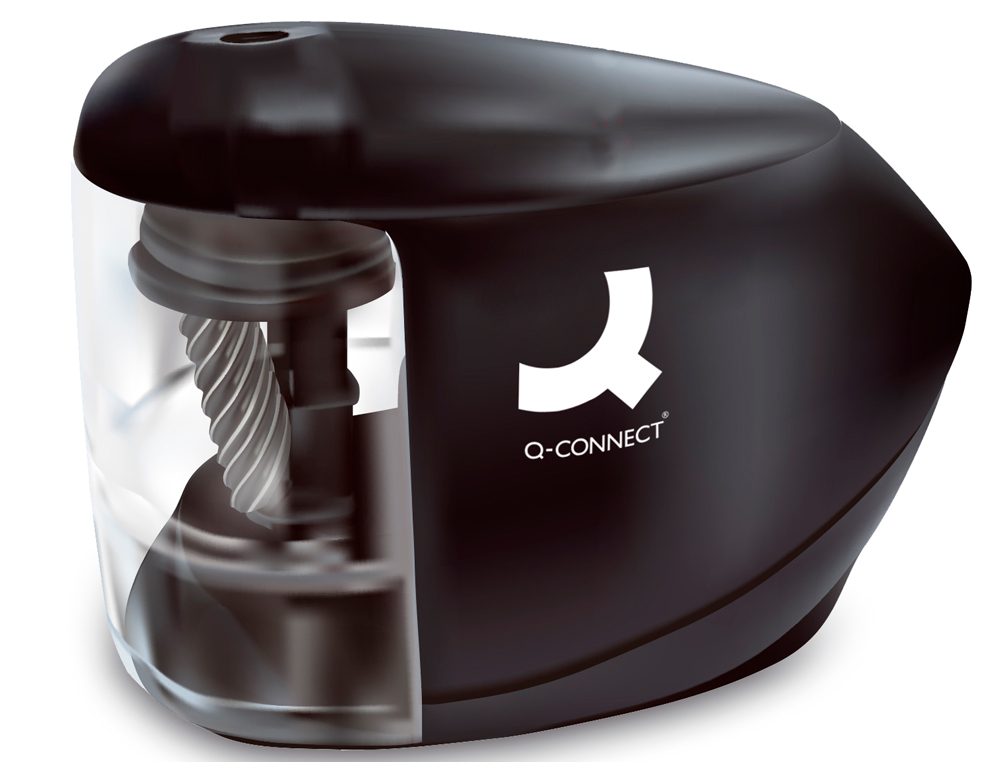 Q-CONNECT - Sacapuntas kf-18571 electrico de sobremesa adaptador/pilas aa afila mueladiametros 6,5 a 8 mm (Ref. KF18751)