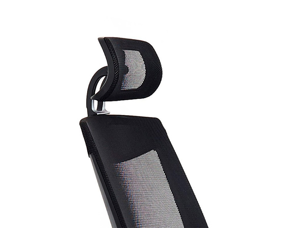 Q-CONNECT - Silla de direccion ergonomica base metal respaldo alto con reposacabeza ajustable (Ref. KF19024)