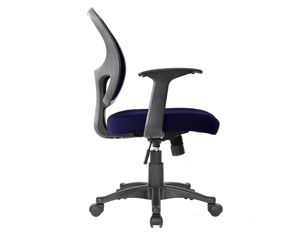 Q-CONNECT - Silla giratoria respaldo medio regulable en altura 870+120mm alto 550mm ancho 590mm profundidad (Ref. KF19014)