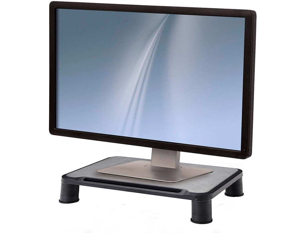 Q-CONNECT - Soporte para monitor ajustable en altura 380x240x112 mm (Ref. KF18018)