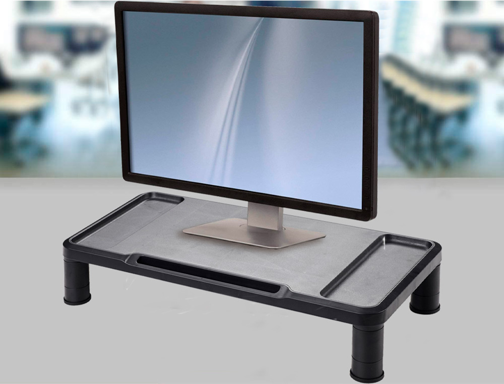 Q-CONNECT - Soporte para monitor ajustable en altura 555x265x112 mm (Ref. KF18019)