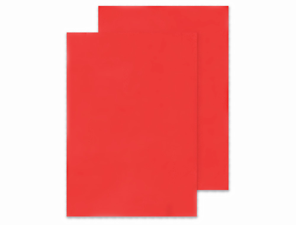 Q-CONNECT - Tapa de encuadernacion pvc din A4 opaca rojo 180 micras caja de 100 unidades (Ref. KF18098)