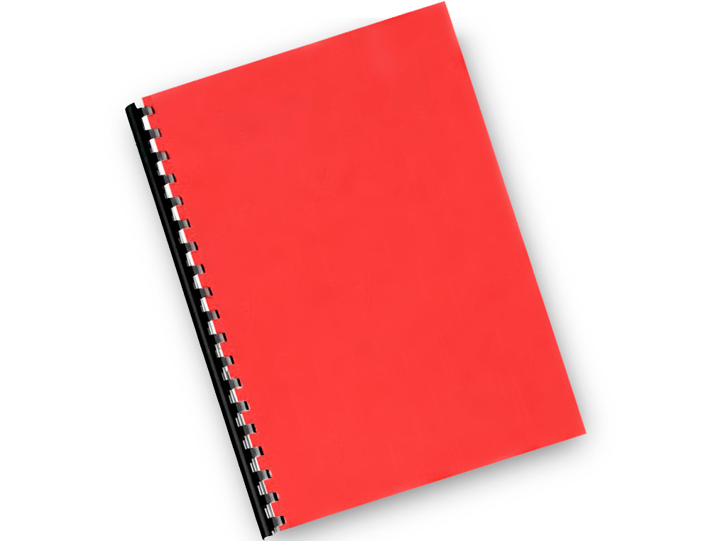 Q-CONNECT - Tapa de encuadernacion pvc din A4 opaca rojo 180 micras caja de 100 unidades (Ref. KF18098)