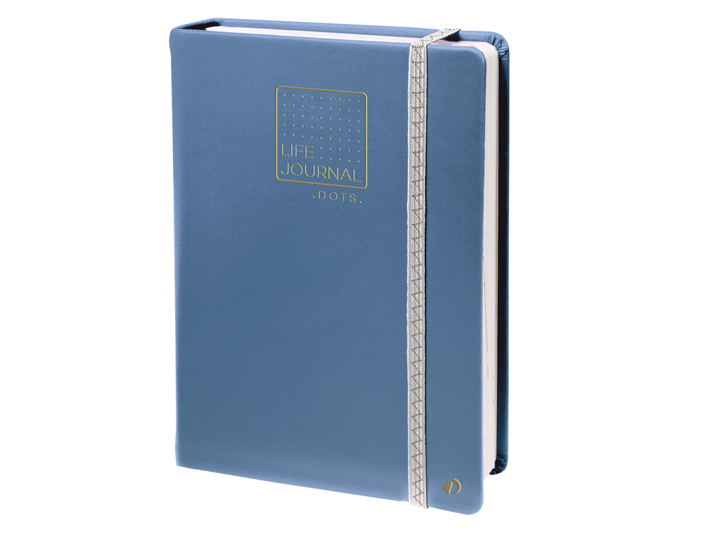 QUO VADIS - Libreta life journal infinite dots puntos 15x21 cm 224 hojas tapa similpiel azul (Ref. 237982Q)