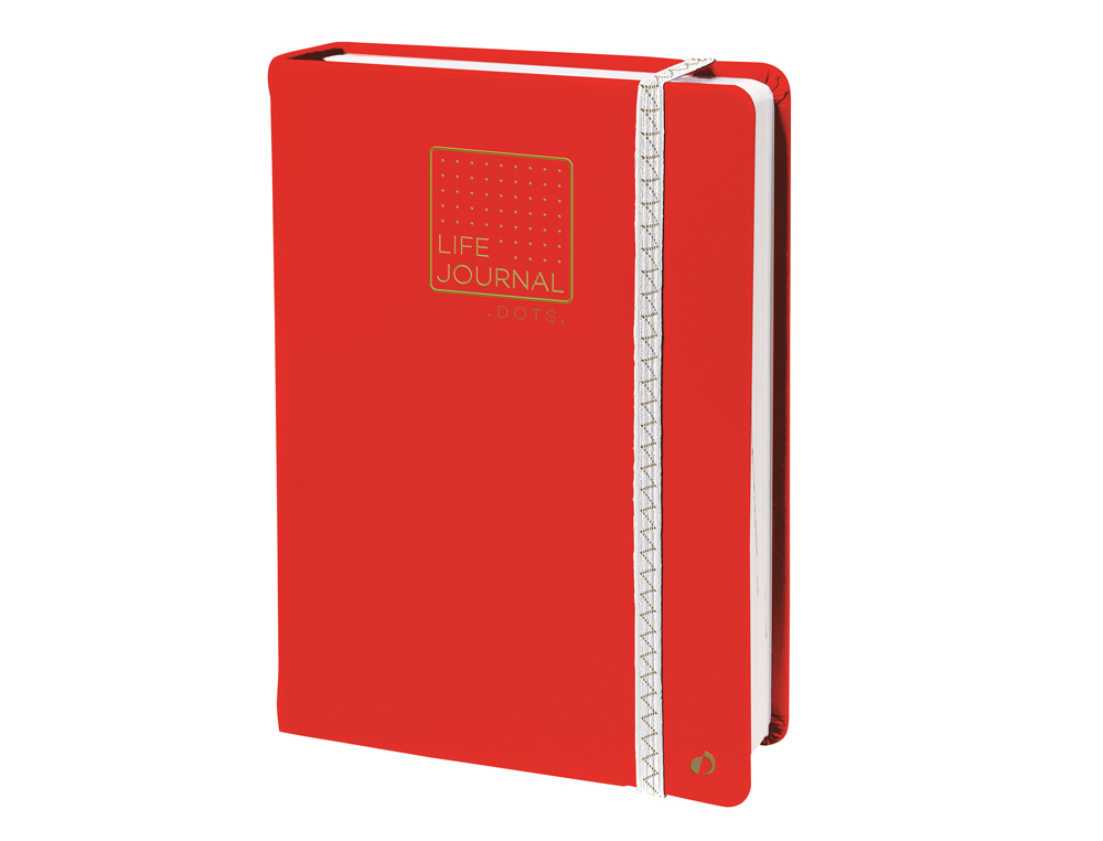 QUO VADIS - Libreta life journal infinite dots puntos 15x21 cm 224 hojas tapa similpiel rojo (Ref. 2371105Q)