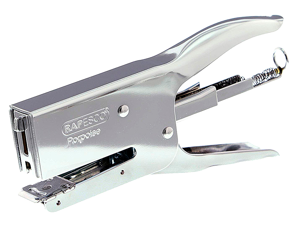 RAPESCO - Grapadora tenaza porpoise metalica capacidad 40 hojas usa grapas 24/6 y 26/6 color plata (Ref. R81000A3)