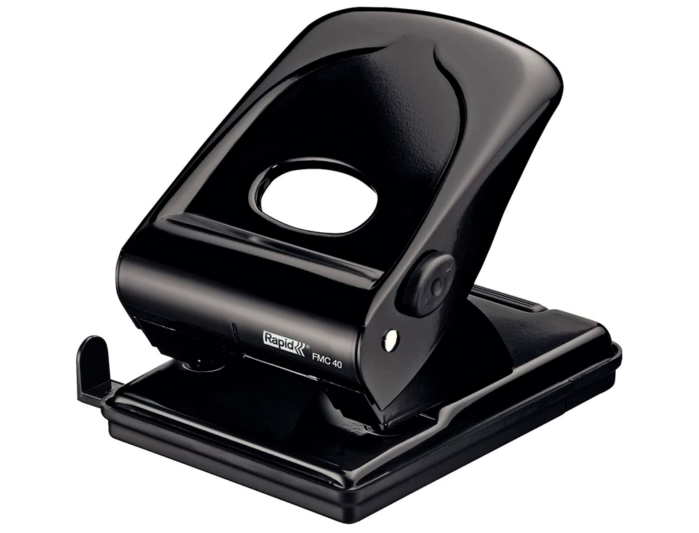 RAPID - Taladrador fmc40 metalico color negro capacidad 40 hojas (Ref. 21835601)