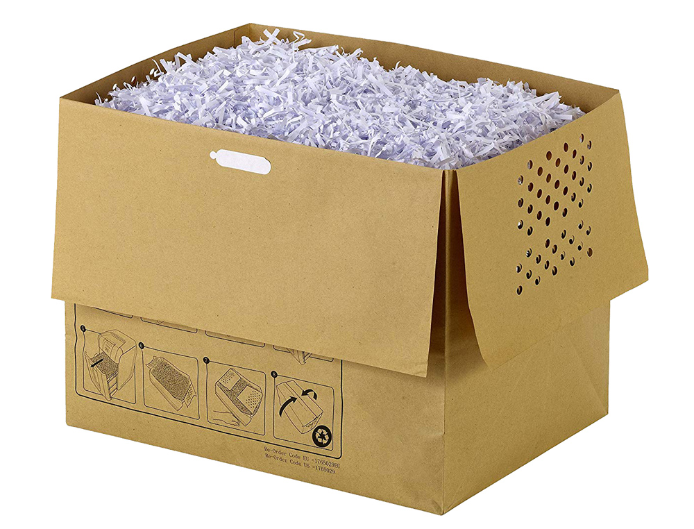 REXEL - Bolsa de residuos reciclable para destructora auto+300x capacidad 40 l pack de 20 unidades 400x295x315 mm (Ref. 1765029EU)