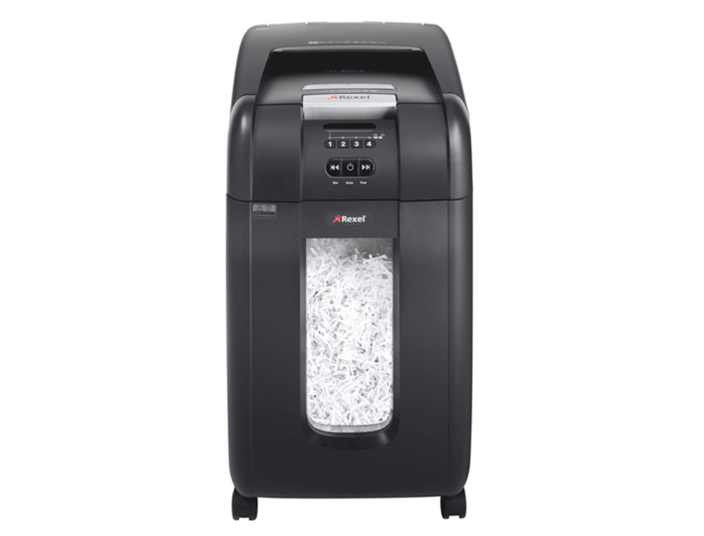 REXEL - Destructora de documentos optimum autofeed+ 300x eu capacidad de corte 300 hojas destruye grapas y clips (Ref. 2020300XEU)