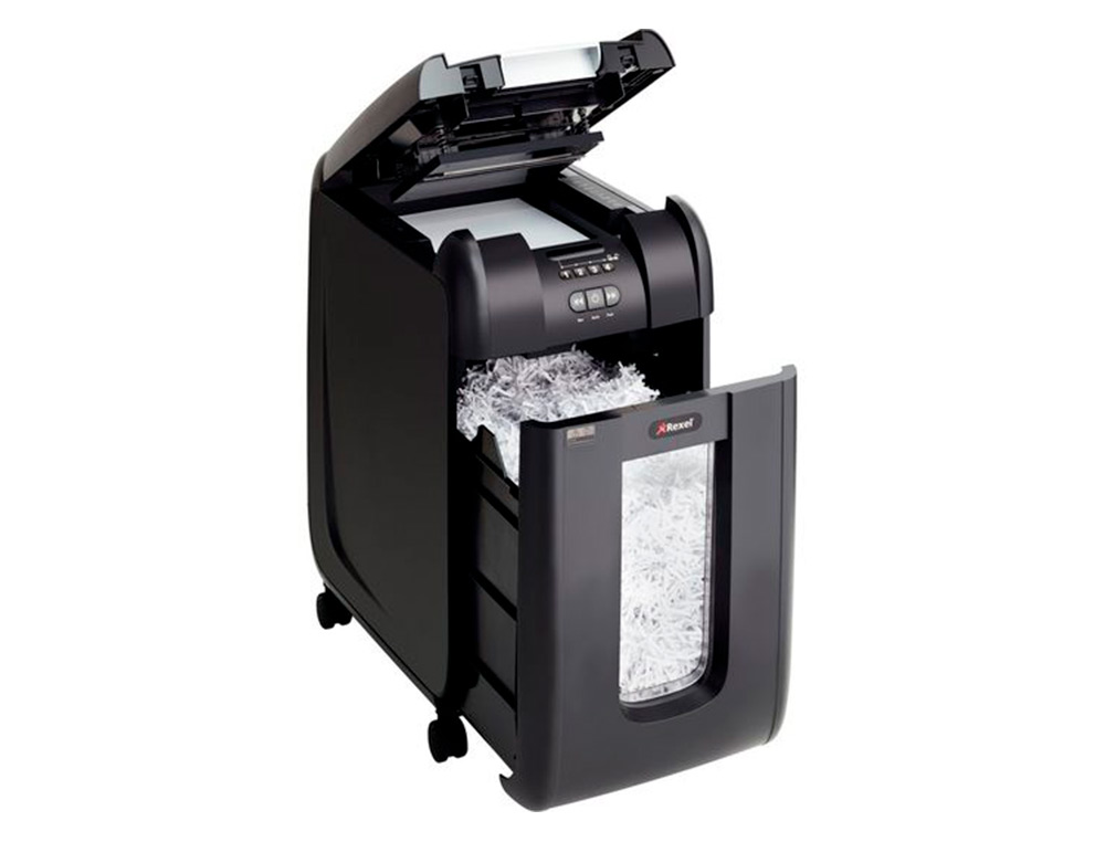 REXEL - Destructora de documentos optimum autofeed+ 300x eu capacidad de corte 300 hojas destruye grapas y clips (Ref. 2020300XEU)