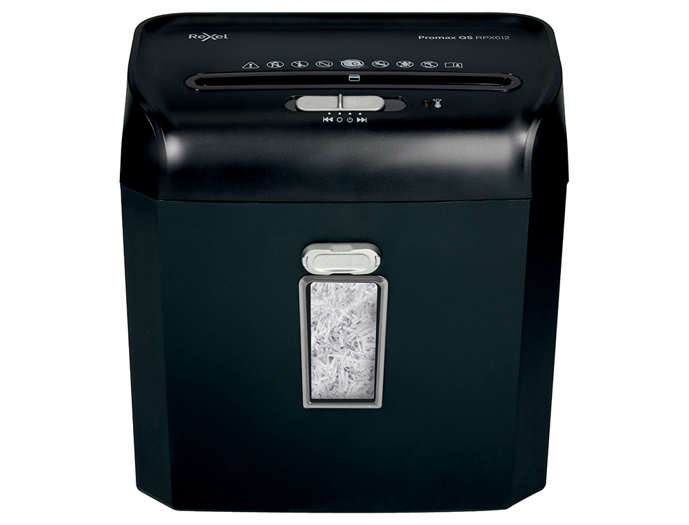 REXEL - Destructora de documentos promax qs rpx612 capacidad 6 hojas particulas destruye grapas clips y (Ref. 2104579EU)