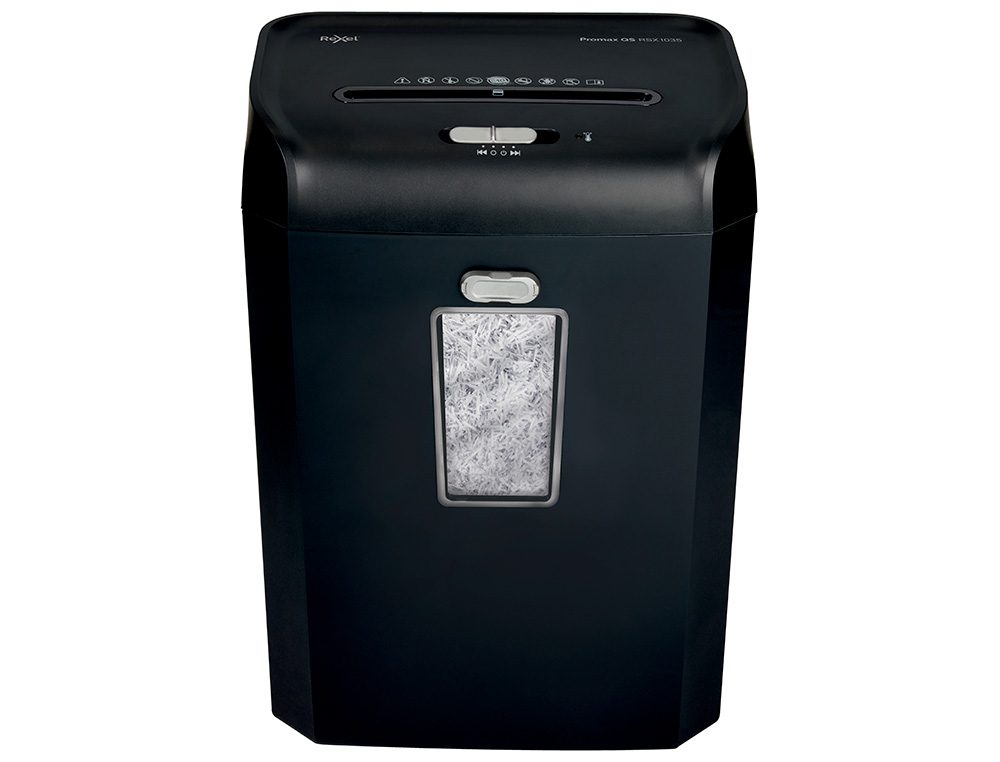 REXEL - Destructora de documentos promax qs rsx1035 capacidad 10 hojas particulas destruye grapas clips y (Ref. 2104585EU)