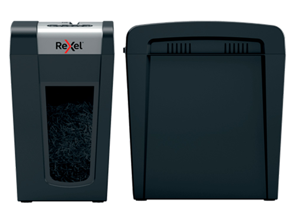 REXEL - Destructora de documentos secure mc6-sl eu capacidad 6 hojas grapas clips tarjetas y cd 18 l (Ref. 2020133EU)