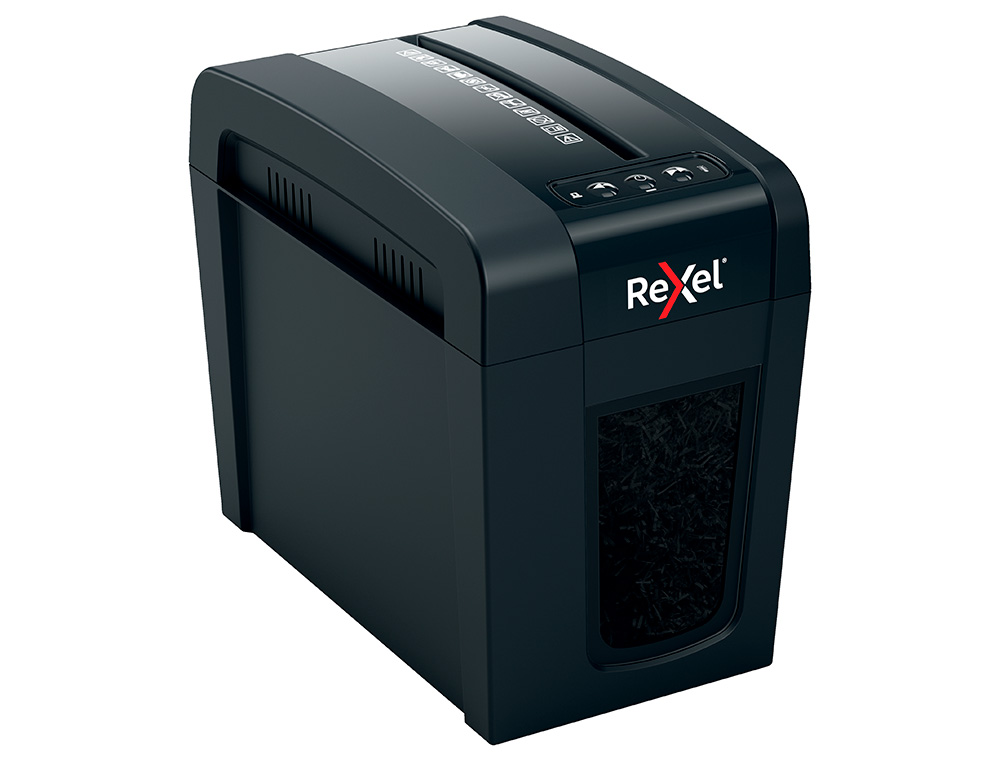 REXEL - Destructora de documentos secure x6-sl capacidad 6 hojas particulas destruye grapas y clips (Ref. 2020125EU)