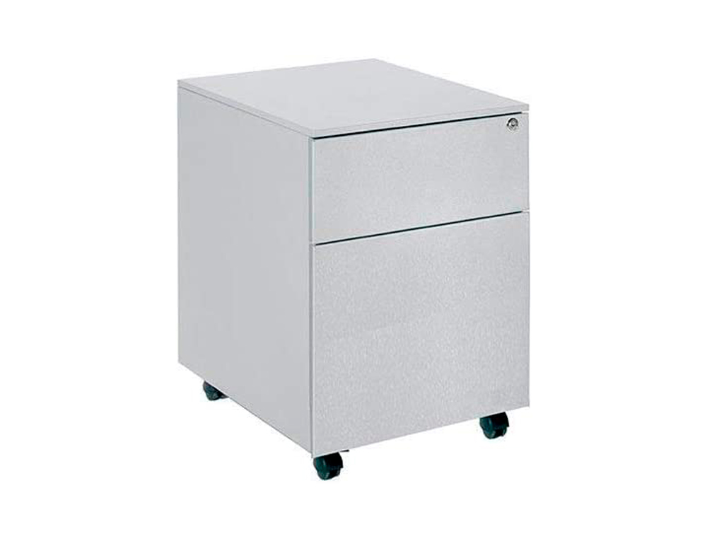 ROCADA - Cajonera metalica con dos cajones serie store 53x42x58 cm acabado ac00 gris/gris (Ref. 4055AC00)