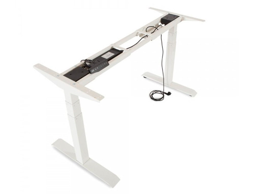 ROCADA - Mesa regulable en altura electricamente hasta 129 cm estructura de acero tablero 160 cm color haya (Ref. 2002XCR01)