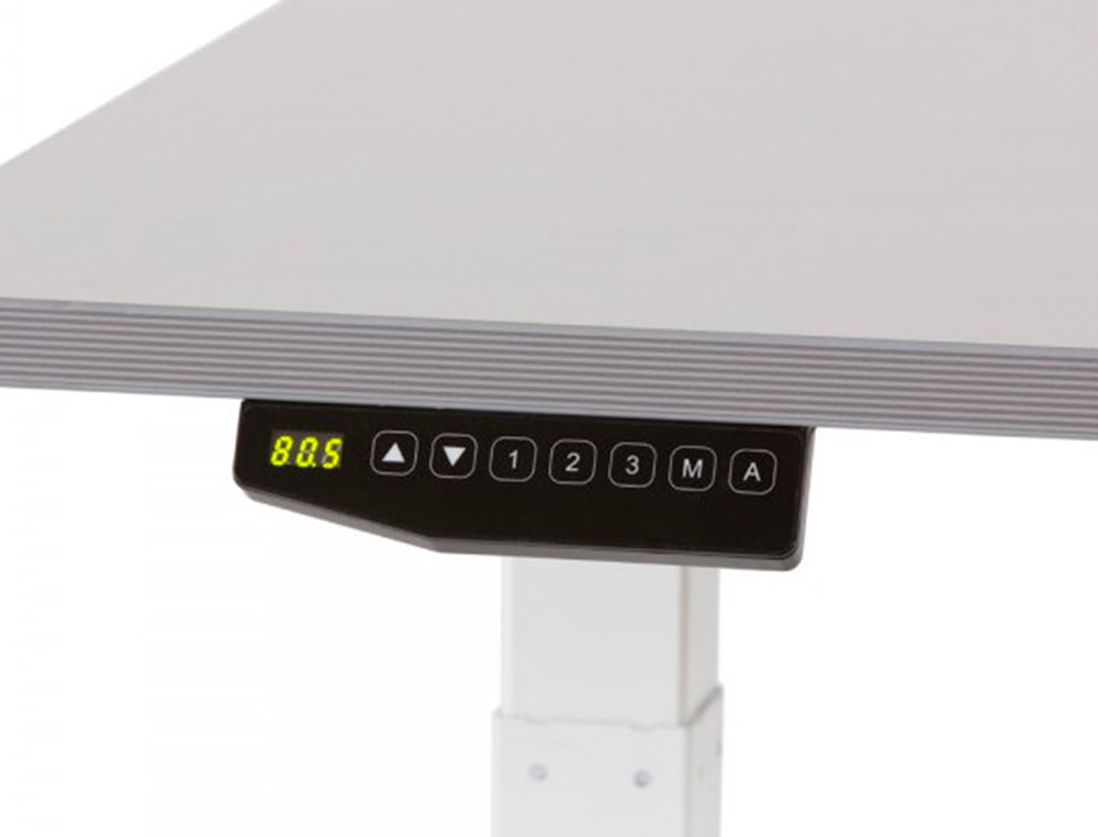 ROCADA - Mesa regulable en altura electricamente hasta 129 cm estructura de acero tablero 180 cm color blanco (Ref. 2003XCR04)