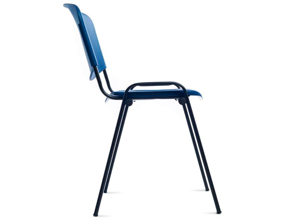 ROCADA - Silla confidente estructura metalica respaldo y asiento en polimero color azul (Ref. 975V15-3)