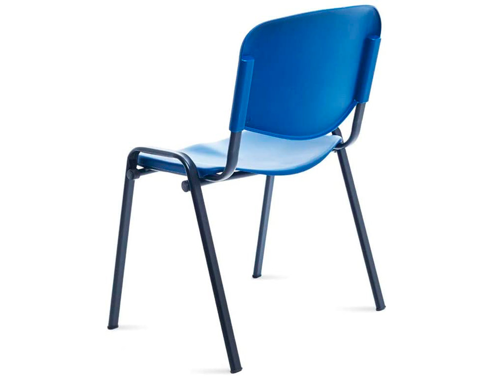 ROCADA - Silla confidente estructura metalica respaldo y asiento en polimero color azul (Ref. 975V15-3)