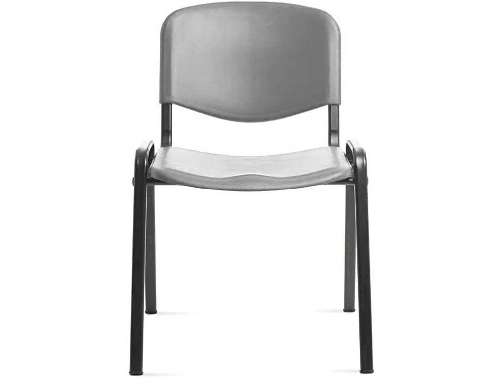 ROCADA - Silla confidente estructura metalica respaldo y asiento en polimero color gris (Ref. 975V15-1)