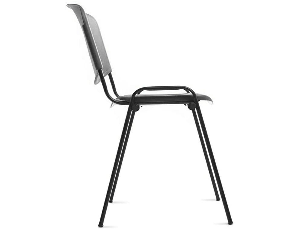 ROCADA - Silla confidente estructura metalica respaldo y asiento en polimero color gris (Ref. 975V15-1)
