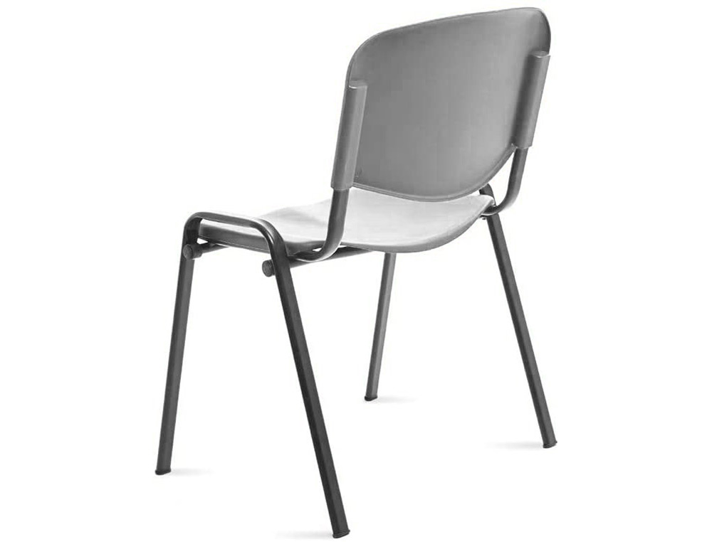 ROCADA - Silla confidente estructura metalica respaldo y asiento en polimero color gris (Ref. 975V15-1)