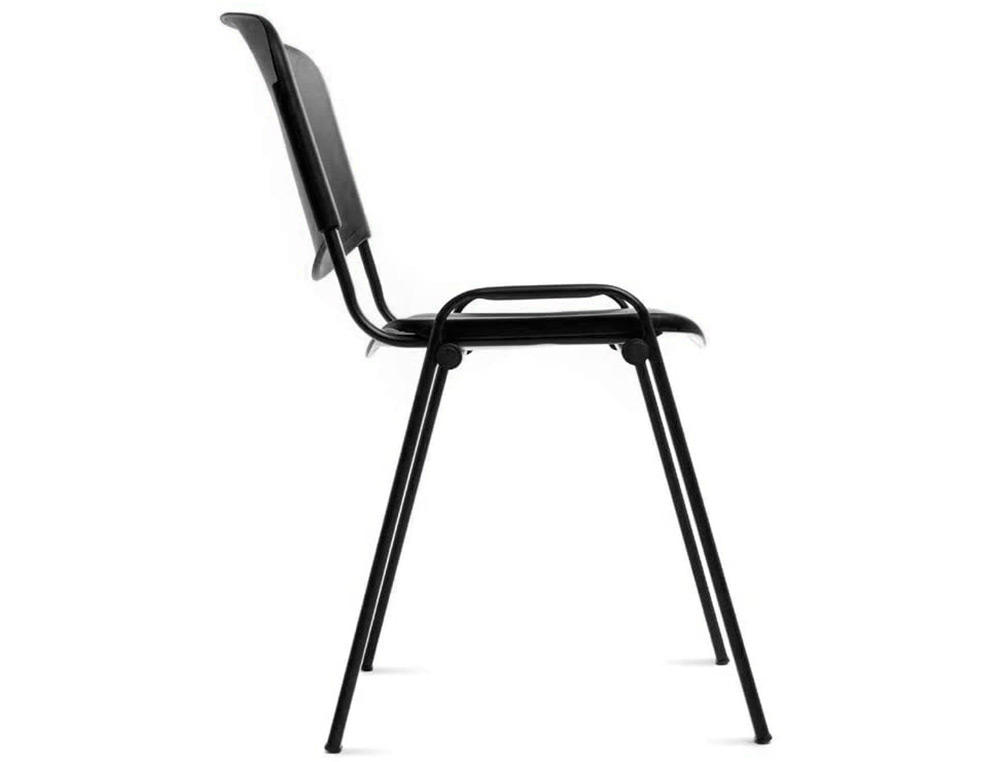 ROCADA - Silla confidente estructura metalica respaldo y asiento en polimero color negro (Ref. 975V15-4)