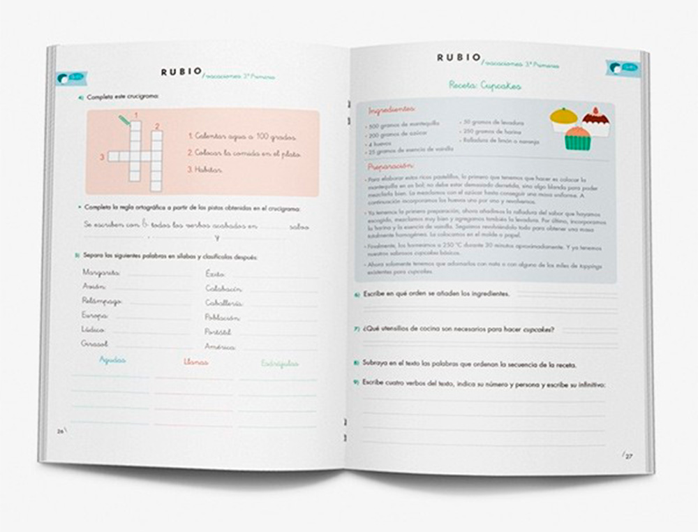 RUBIO - Cuaderno vacaciones repaso materias 3º primaria (Ref. VAC3P)