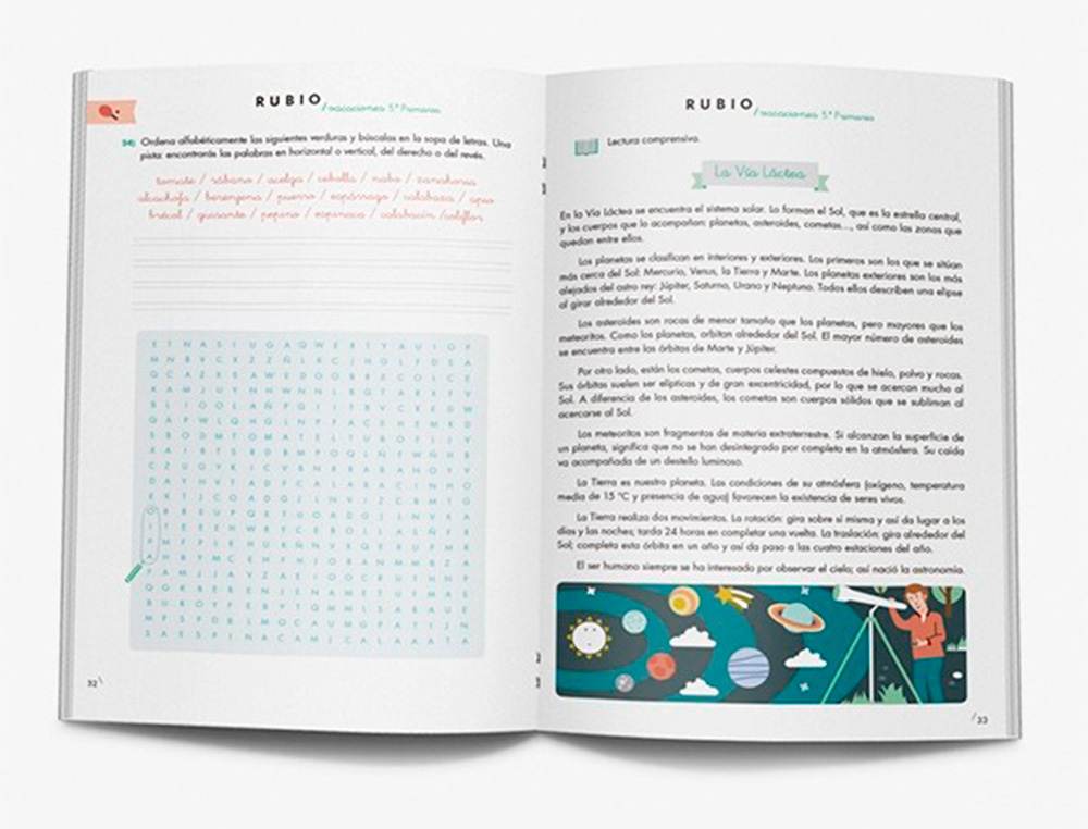 RUBIO - Cuaderno vacaciones repaso materias 5º primaria (Ref. VAC5P)