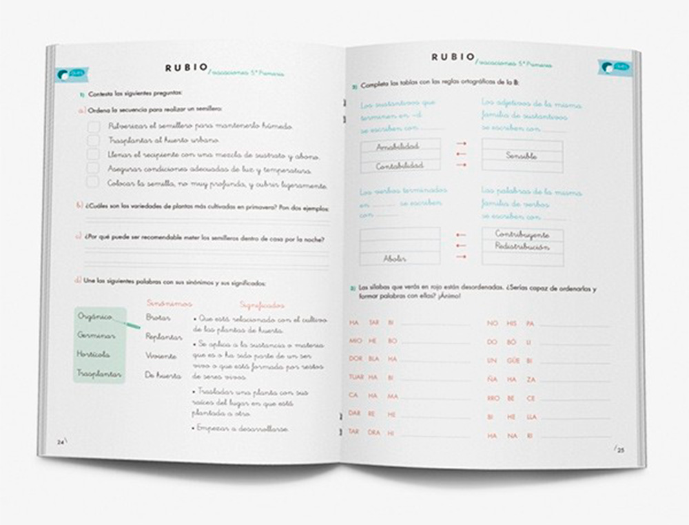 RUBIO - Cuaderno vacaciones repaso materias 5º primaria (Ref. VAC5P)