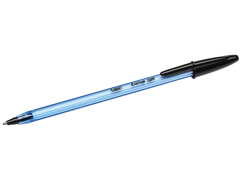 BIC - Boligrafo cristal soft negro punta de 1,2 mm (Ref. 951433)